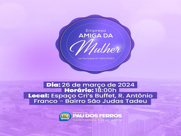 Prefeitura faz entrega de Certificação das Empresas Amiga da Mulher